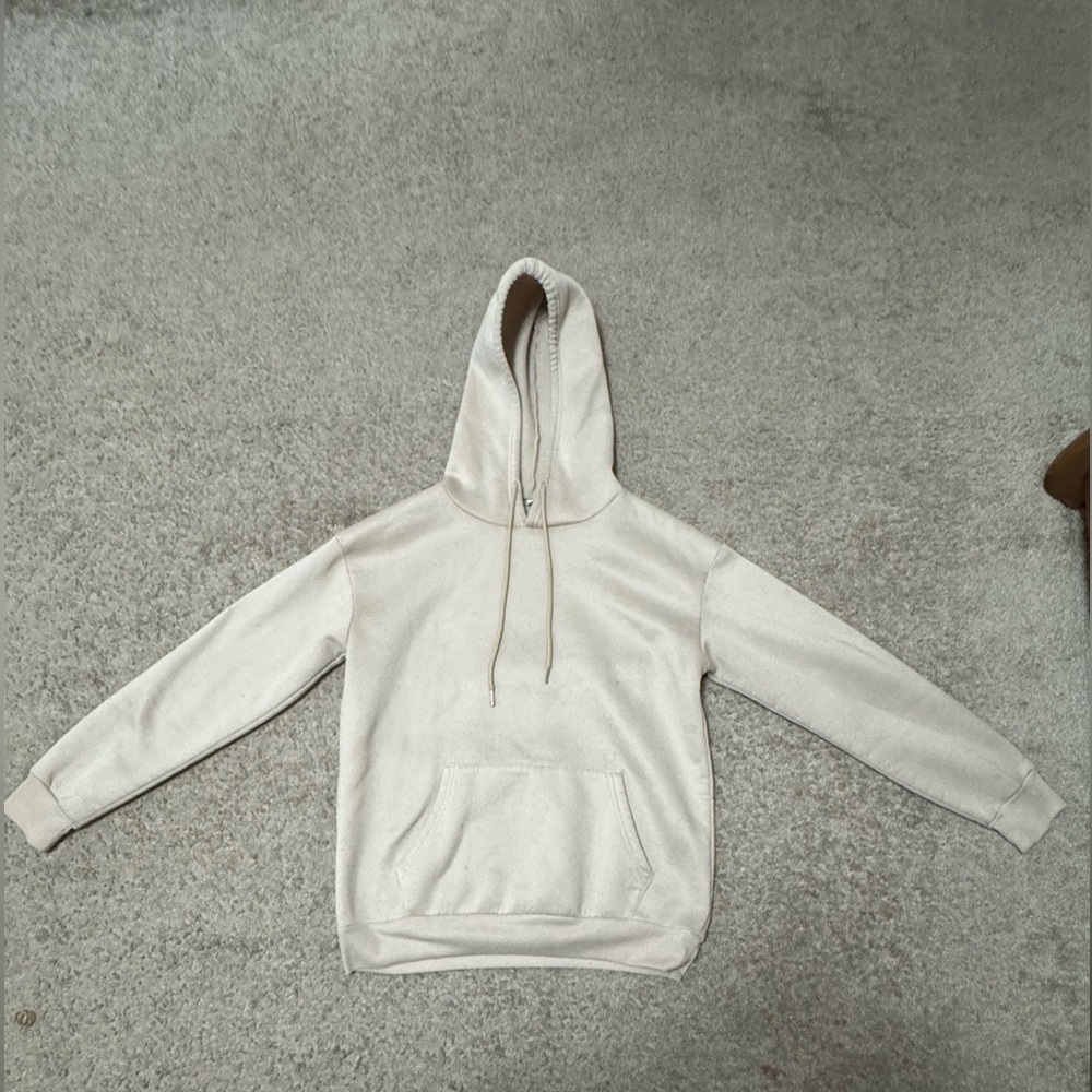 SHEIN Women's Cream Hoodie Sweater